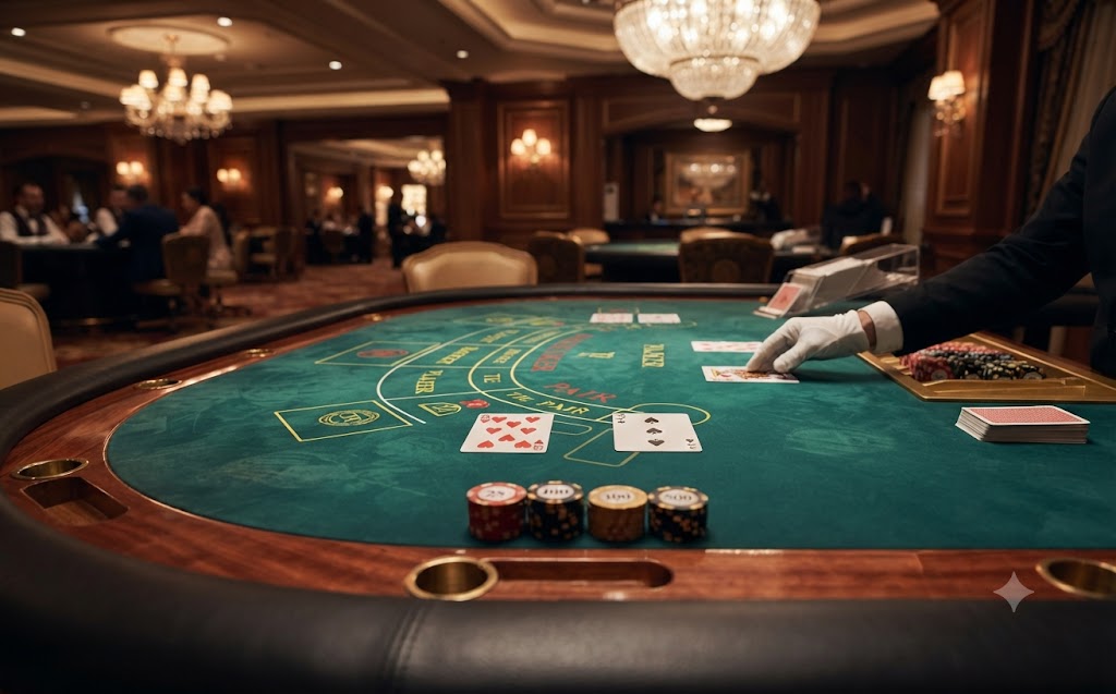 Live Baccarat table